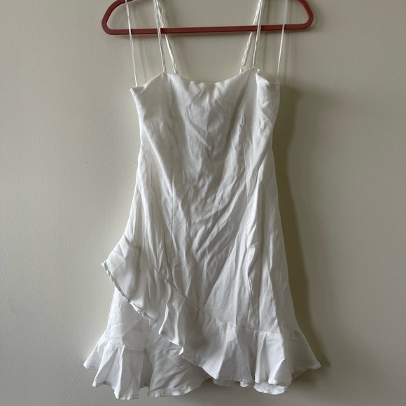 Blue Rain White Sleeveless Ruffled Dress Size XL - Picture 2 of 11